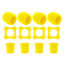 Thickened High Density Sponge Microphone Cover-Yellow 3 Piece
