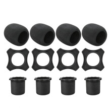 Universal Fit Mikrofon-Schwammabdeckung,-Schwarz 3 Stück