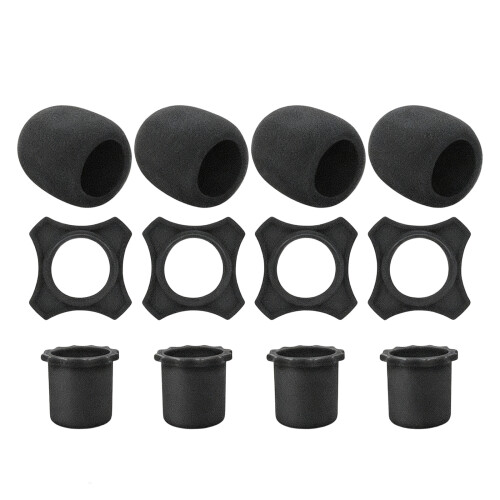 Universal Fit Mikrofon-Schwammabdeckung,-Schwarz 3 Stück
