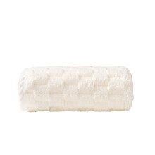 Toalla de baño de terciopelo coral con diseño de celosía de nubes, 35x75 cm.