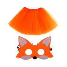 Tutus Rock Füchse Maske Strumpf Füchse Kostüm Halloween-Set 3