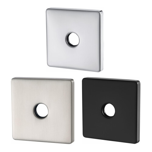 Rustproof Shower Arm Decorative Flanges Square Cover-Black 1