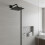 Rustproof Shower Arm Decorative Flanges Square Cover-Black 5