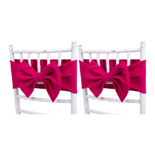 Nœuds de chaise élégants, 2 pièces, bande élastique-Rose rouge
