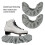 Couvre-semelles de patins à glace souples,-Gris M 3