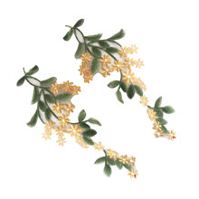 Lace Flower Embroidered Patches Applique Sewing on-Yellow