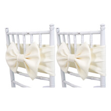 Ceintures de chaise élégantes, 2 pièces, nœuds papillon-Beige