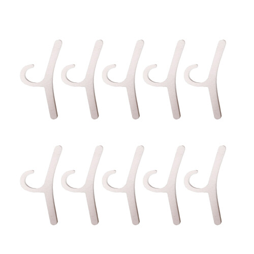 Ensemble de 10 cintres miniatures en bois pour décoration-Blanc