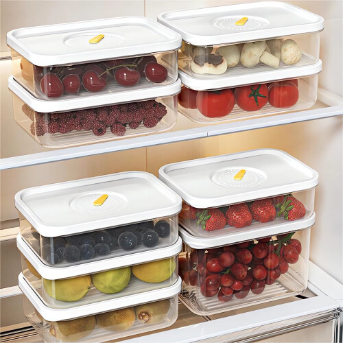 Voedselbewaarcontainer - BPA-vrij plastic, transparant deksel. 2