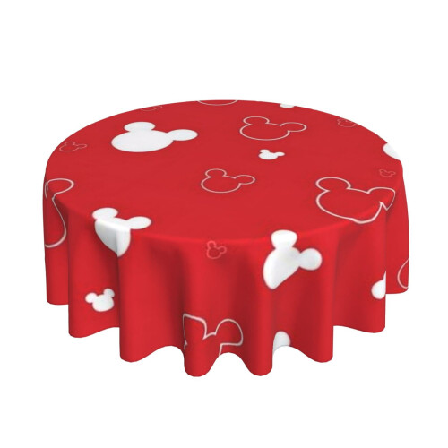 Polyester Round Tablecloth 60 in – Waterproof, Wrinkle 1