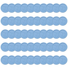 Pack of 50 Elegant Wax Seal Sticker Baby Footprint-hazes blue
