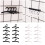 Ensemble de 10 cintres miniatures en bois pour décoration-Blanc 2