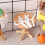 Ensemble de 10 cintres miniatures en bois pour décoration-Blanc 5