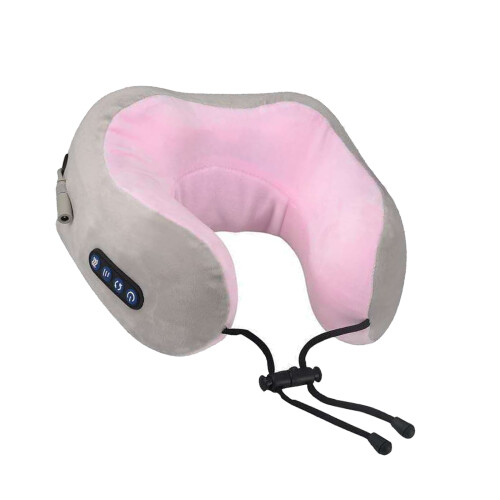 Portable Heated Neck Pillow Massagers, Rechargeable-pink