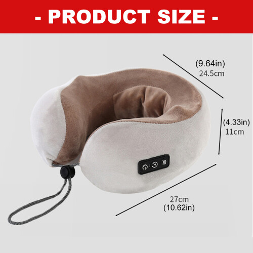 Portable Heated Neck Pillow Massagers, Rechargeable-pink 2