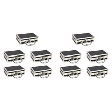 10X Aluminum Alloy Toolbox Accessories Storage Box Practical Aluminum Suitcase Portable Handle Small Toolbox Storage Box