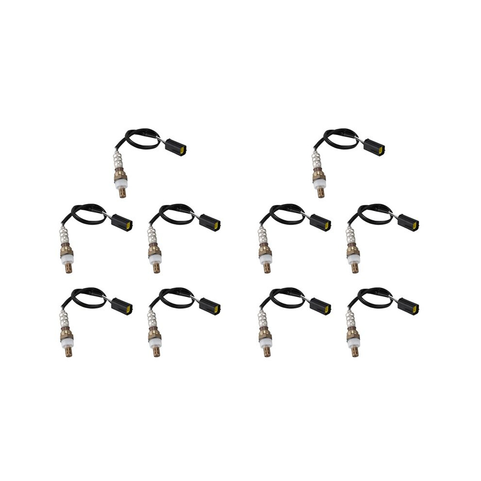 10X Front Lambda Oxygen Sensor For Aveo Kalos Lacetti Nubira 1.4 1.6 1.8 No 96418965 96325533 480Mm Black 4712297833808