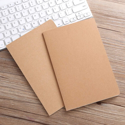 Μπλοκ σχεδίασης με σελίδες με γραμμές, σημειωματάρια τσέπης από χαρτί kraft για 2