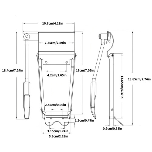 Long Arm Vibrato Tailpiece Easy to Install Electric-Silver 2