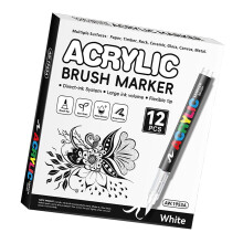 White/Black Liquid Acrylic Marker Acrylic Paint Pen-12 white