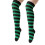 Gestreifte lange Socken über den Knien,-schwarzgrün 1