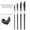 4Pcs Wood Handle Liner Brushes With Nylon Bristles Professional 5