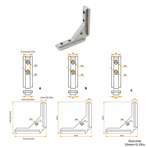 Aluminium-Türrahmenwinkel,-Europäischer Standard 40 1