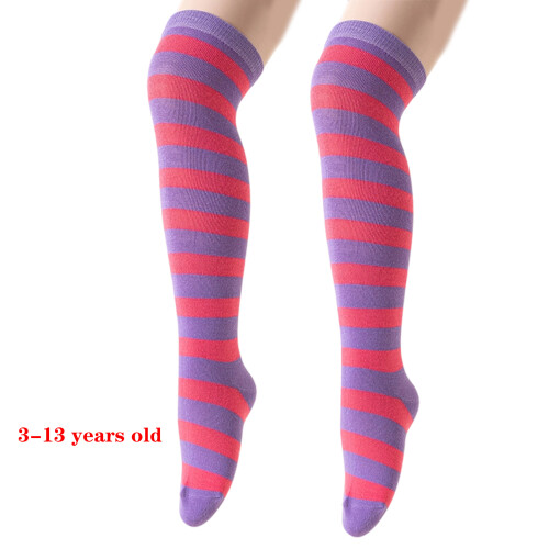 Gestreifte lange Socken über den Knien,-schwarzgrün 1