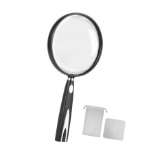 Nonslip Comfort Handle Magnifier 2-130mm with storage b