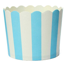 50 x Cupcake-käärepaperikakkuvuoka leivontavuokia muffinssijälkiruokakuppi, siniraidallinen