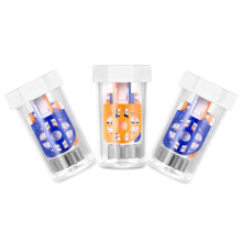 3er-Pack Kontaktlinsenbehälter mit Wasserstoffperoxid-Behälter, Reisegröße, tragbar, belüftet, augenform