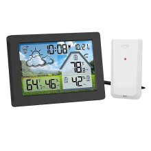 Wetterstation mit Farbbildschirm, kabellos, für drinnen und draußen, Thermometer, Hygrometer, Wetteranzeige,
