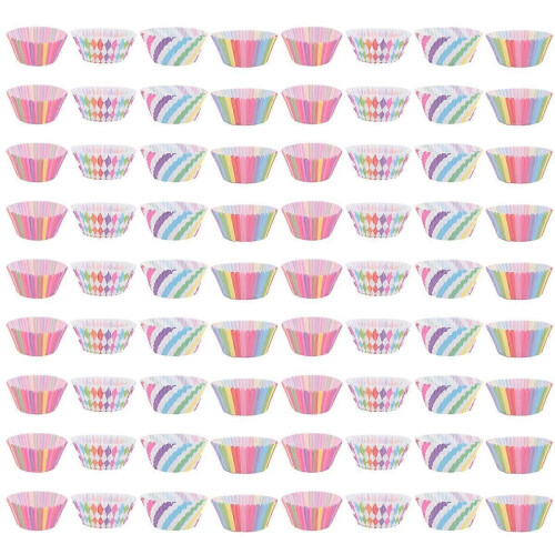 Bakpappersformar för muffins/cupcakes, färgglada, 400-pack