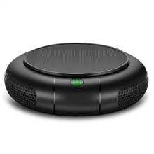 USB Solar Car Air Purifier with HEPA Filter,1200mAh,Negative Ion Generator,PM2.5 & Smoke Removal for Fresh Interior Air