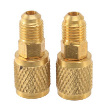 Adattatore R410A da 5/16 pollici SAE femmina a svasatura maschio da 1/4 di pollice SAE, compatibile