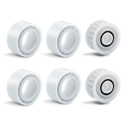 Guide Wheels 4 Pack with 2 Pack Pulley Gears Replacement Part 3884997-R6 for Maytronics ,Pool Cleaner Accessories