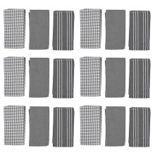 Towels, 100% Natural Cotton, the Best Tea Towels, Absorbent and Lint-Free, Machine Washable, 18 Pac