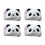 4 Sets Face Washing Wristbands Absorbent Sleeve -Panda 1