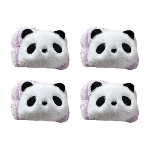 4 Sets Face Washing Wristbands Absorbent Sleeve -Panda