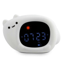 Controlled Clock for Kids + Nightlight + Sound Machine - Color Changing Light, USB Plug, 12/24H, Rou