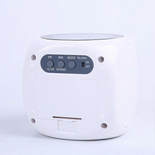 Projection Alarm Clock Ceiling Display Snooze Desk Table Clock Voice Multifunction Digital Projection Clock White 2