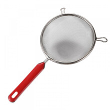 Colador de alambre fino de acero inoxidable con aislamiento rojo
