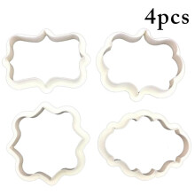 Kapmore 4-Piece White Plastic Cookie Cutters