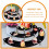 HEMOTON Cake Stand Set Black Acrylic and Metal 1 3