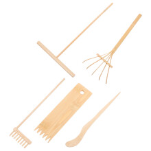 5-teiliges Bambus-Zen-Gartenrechen-Set