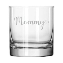 Gloine Whiskey Rocks 11oz le Dearadh Croí