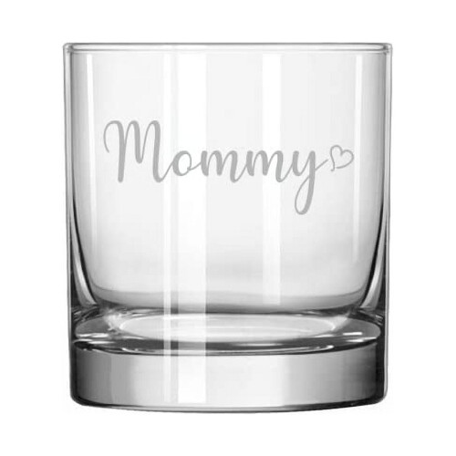 Ποτήρι ουίσκι 11oz με σχέδιο καρδιάς