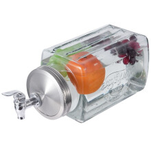 Dispensador de bebidas de vidro de 0,7 galões com torneira