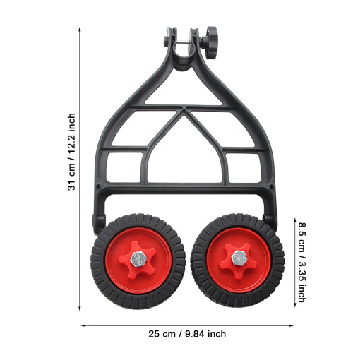Stödhjul för strängtrimmer, svarta, 2-pack 1
