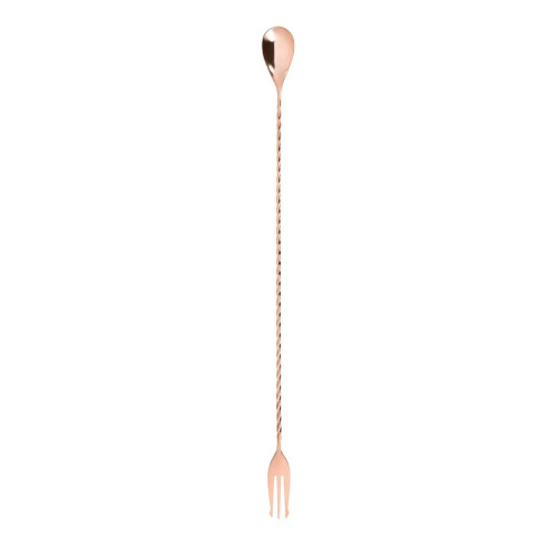 Copper Bar Spoon with Twisted Stem – 40 cm
